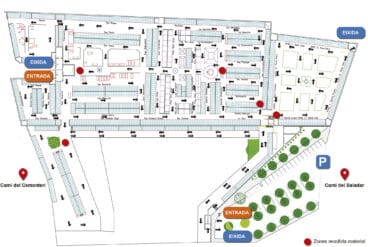 plano con el circuito anticovid del cementerio