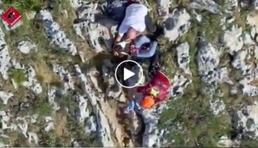 Play rescate en la Creueta de una senderista