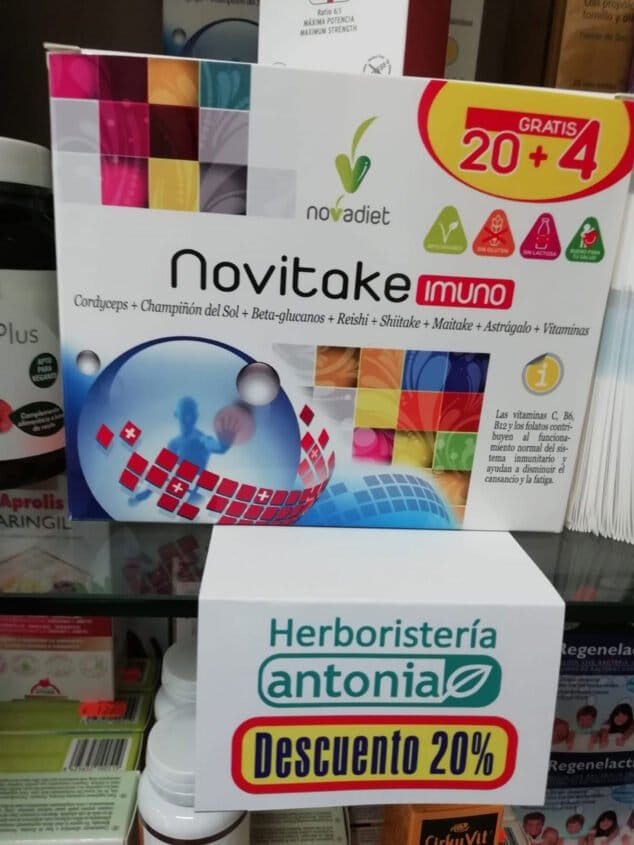 20% de descuento en la segunda unidad de varios productos en Herboristería Antonia 2 novitake con descuento herboristeria antonia