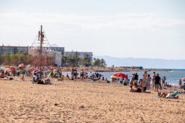 playa de denia a finales de la temporada estival de 2020