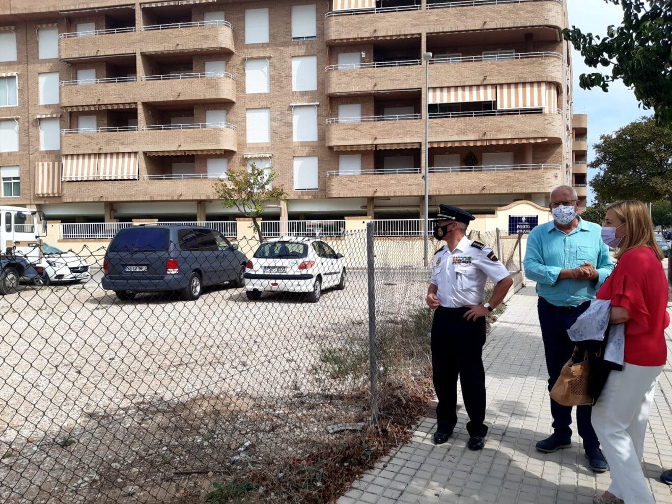 Visita al terreno donde irá ubicada la nueva comisaría