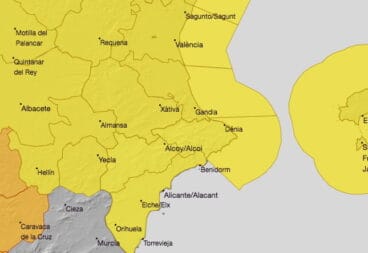 alerta amarilla de la aemet para el lunes 7 de diciembre