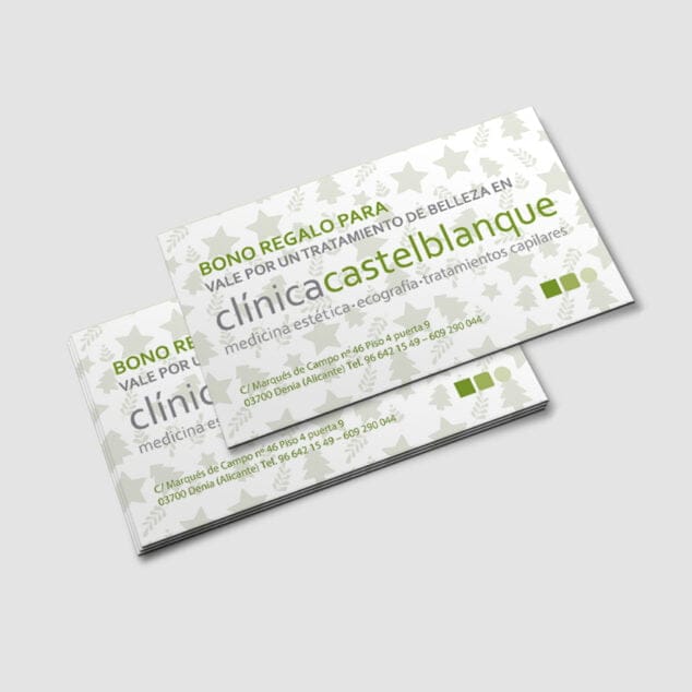 Imagen: Bono regalo para esta Navidad de Clínica Estética Castelblanque