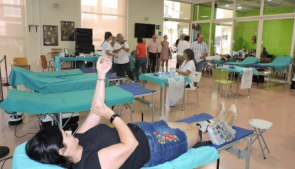 Foto de archivo de donación de sangre