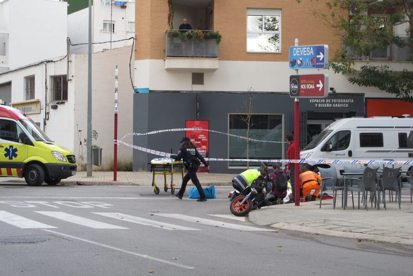 Labores de reanimación a uno de los accidentados