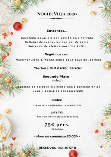 Menú de Nochevieja en Dénia – La Chula de Cavallers