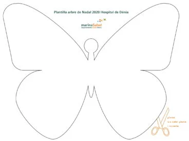 plantilla de las mariposas para el arbol del hospital de denia