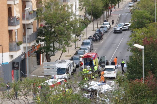 Imagen: SAMU en el lugar del accidente