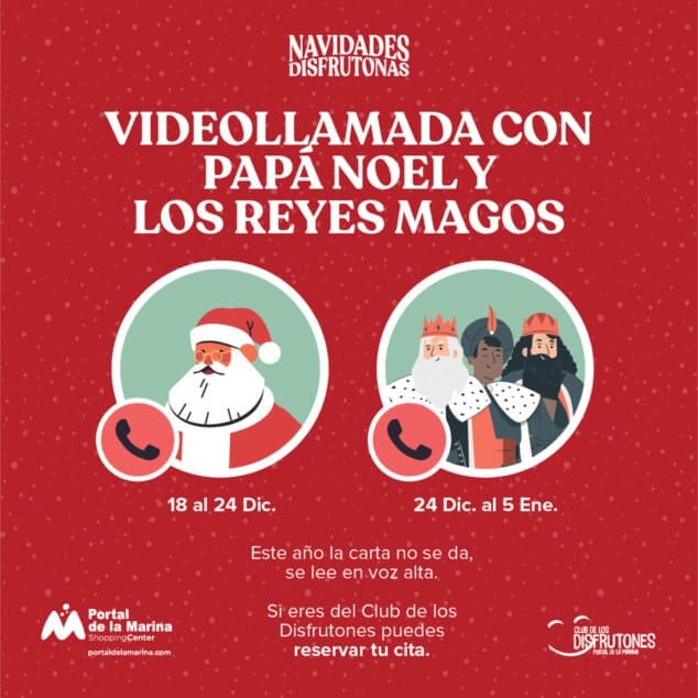 Imagen: Videollamada con Papá Noel y los Reyes Magos - Portal de la Marina