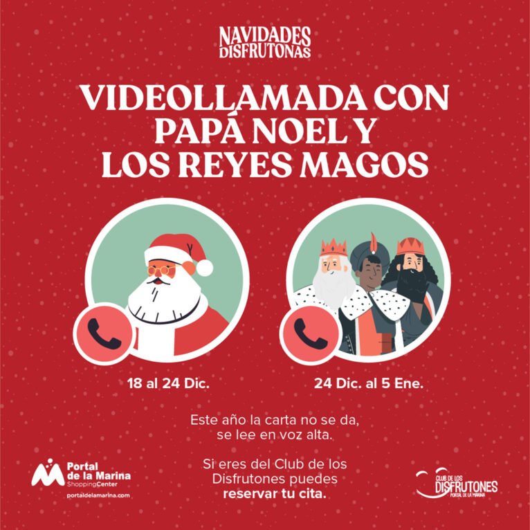 Videollamada con Papá Noel y los Reyes Magos - Portal de la Marina
