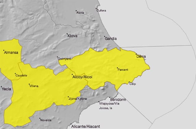 Imagen: Alerta amarilla en el primer sábado de 2021