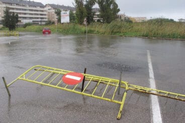 calle cortada en denia por lluvias durante el 2020
