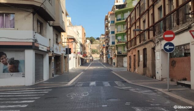 Imagen: Calle Diana desierta durante el confinamiento domiciliario