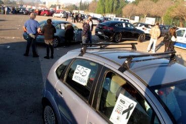 Manifestación de coches en Dénia de la hostelería 01