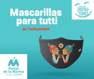 Portal de la Marina regala mascarillas de la artista alicantinaTutticonfetti