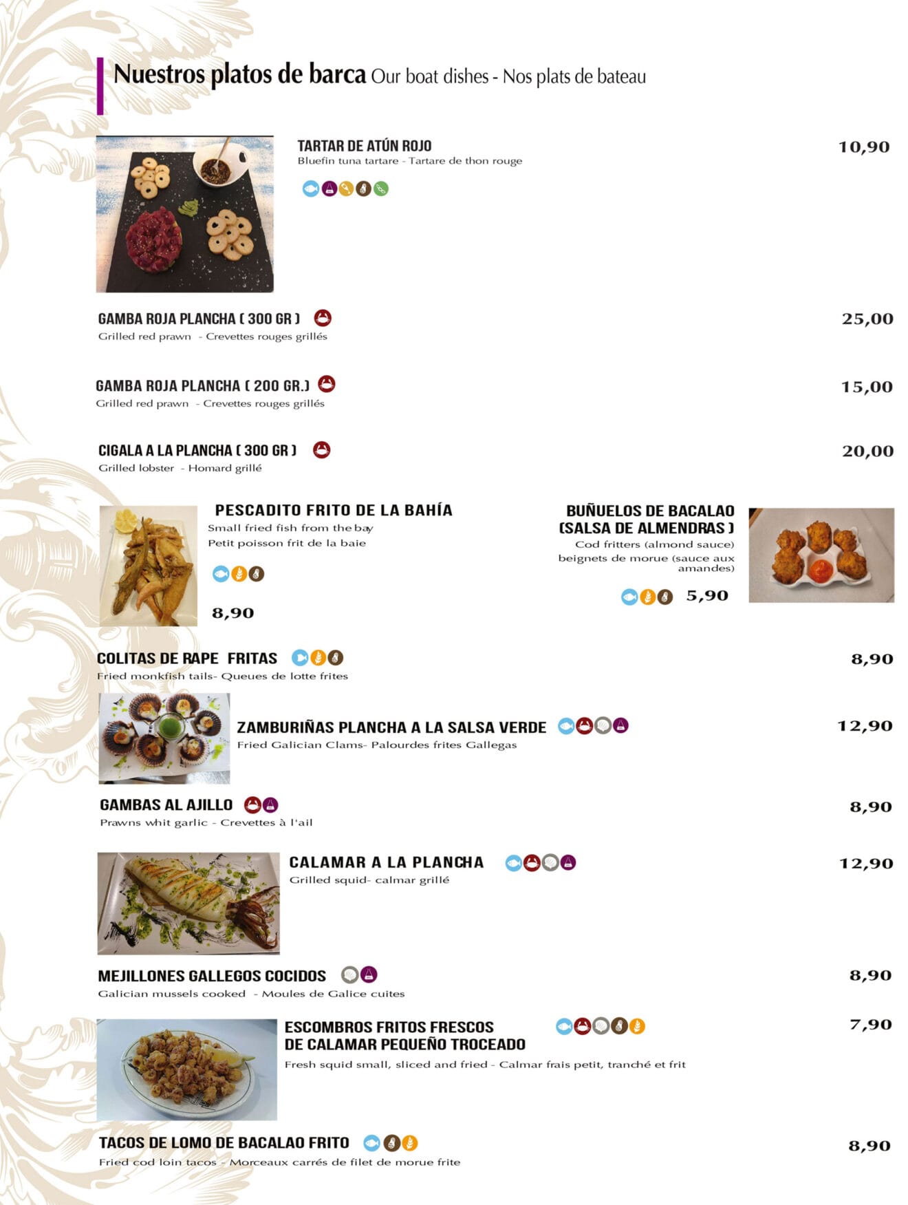 Productos del mar para llevar y a domicilio en Dénia - Bodega del Puerto