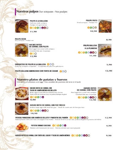 Pulpo y platos con patatas y huevos para llevar y a domicilio en Dénia – Bodega del Puerto