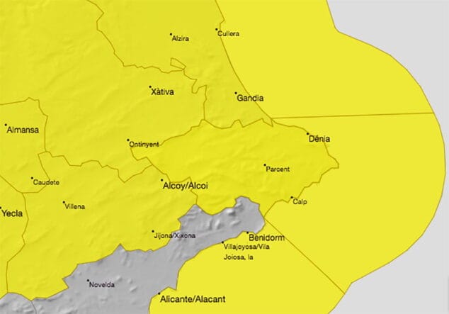 Imagen: AEMET activa la alerta amarilla hasta el miércoles
