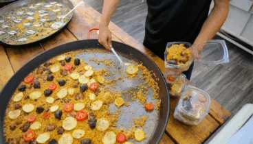 Arroz al horno en paella en Dénia
