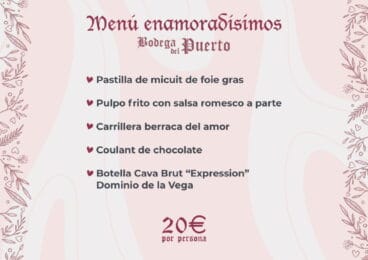 Menú de San Valentín en Dénia – Bodega del Puerto