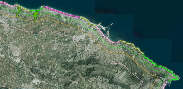 Imagen: Zonas protegidas de la costa dianense con el plan PATIVEL