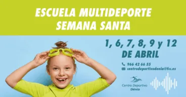 cartel escuela multideporte centro deportivo denia