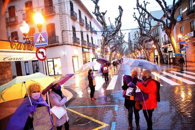 Imagen: Lectura del manifiesto de Matria durante el 8M