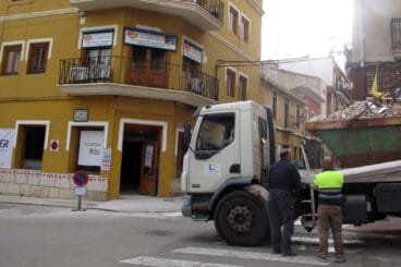 Obras junto a la Glorieta de Dénia
