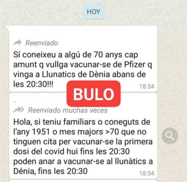 Bulo que circula por whatsapp
