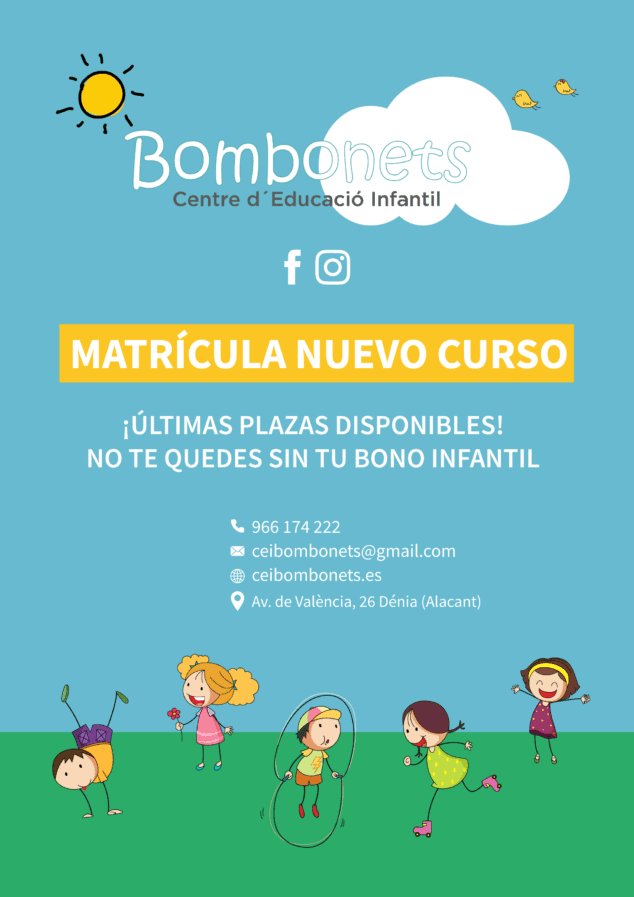 Imagen: Centro de educación infantil en Dénia con matrícula abierta - CEI Bombonets