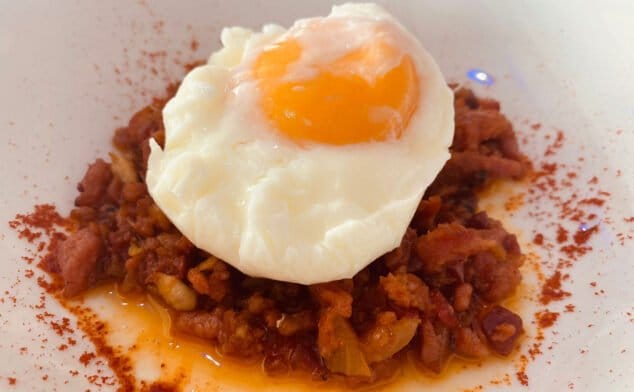 chorizo con huevo baja temperatura restaurante balandros