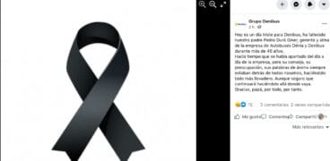 despedida de su hijo en el perfil de la empresa