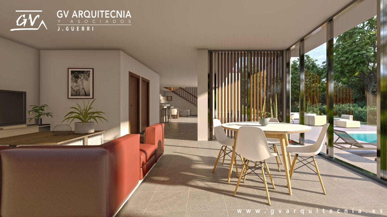 Interior de una vivienda unifamiliar en Altea - GV Arquitecnia