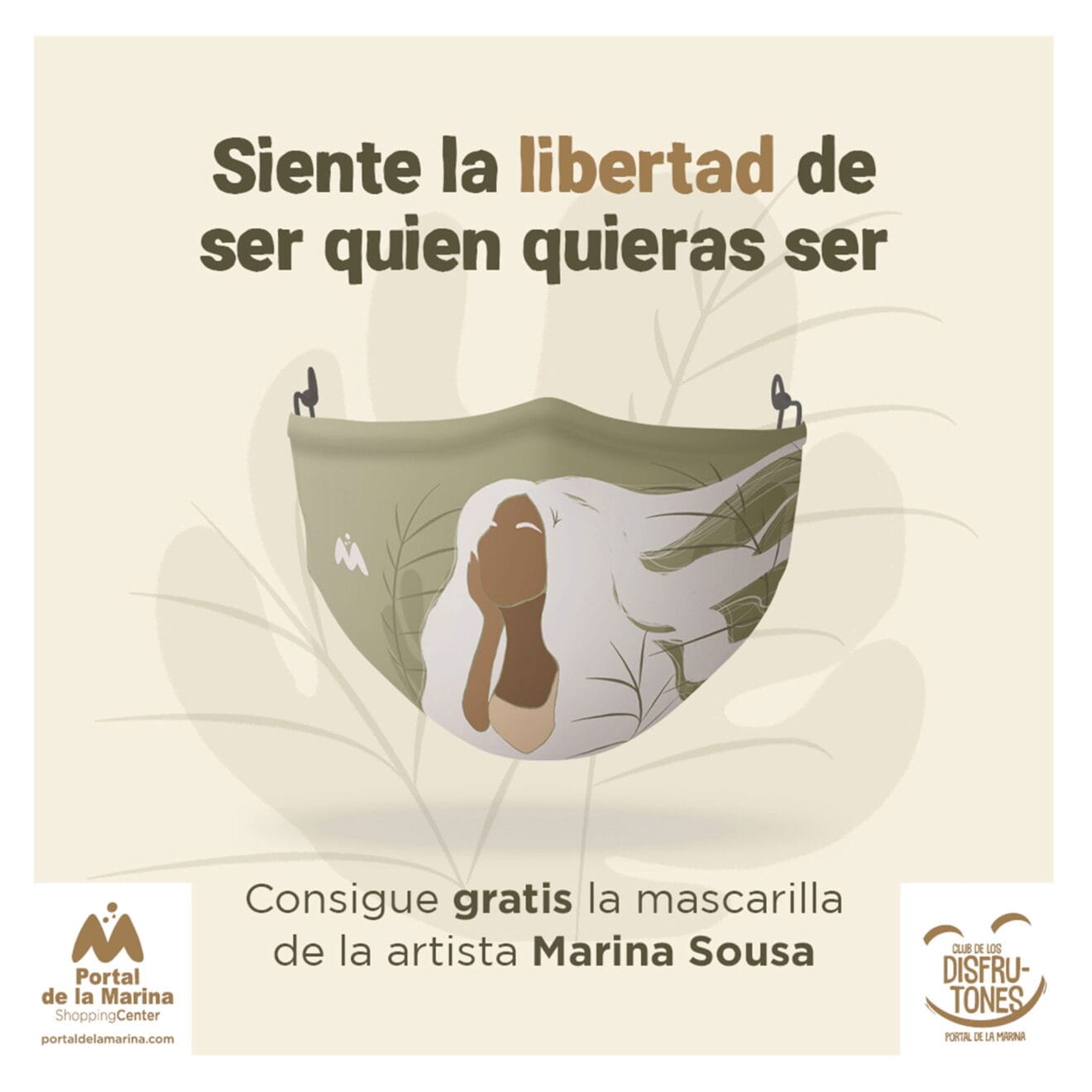 La mascarilla diseñada por Marina Sousa para Portal de la Marina