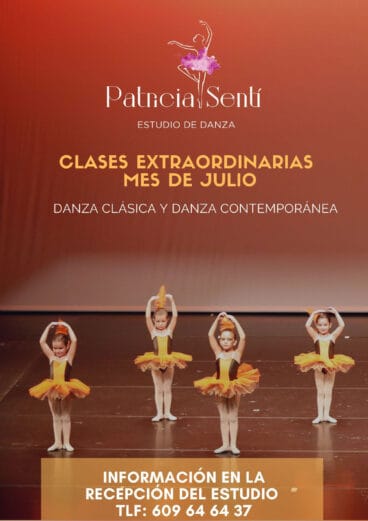 Clases extraordinarias en julio – Estudio de Danza Patricia Sentí