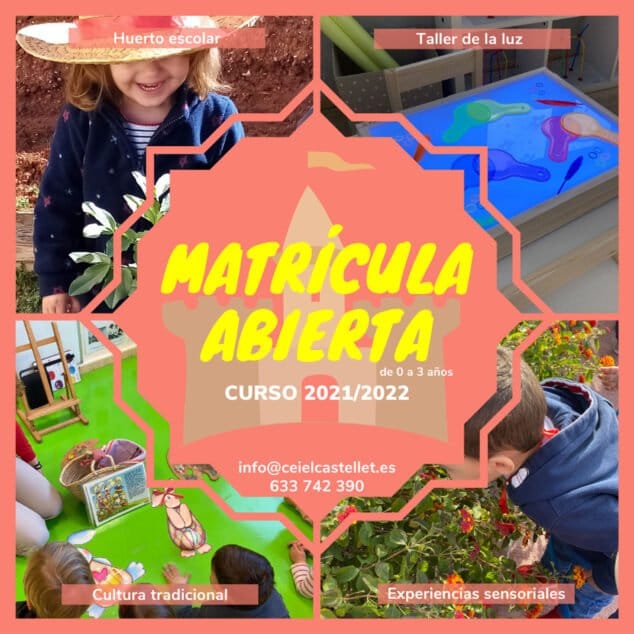 Imagen: Matrícula abierta en CEI El Castellet de Dénia para el curso 2021-2022