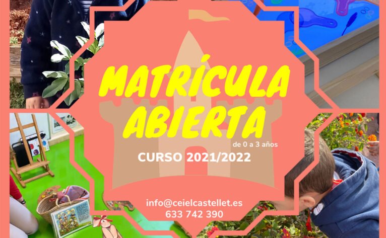 Matrícula abierta en CEI El Castellet para el curso 2021-2022