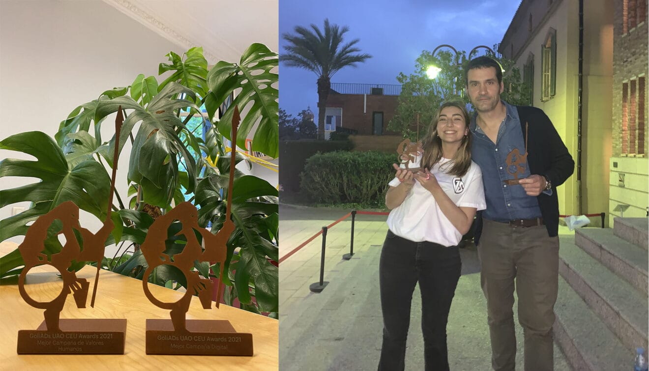 Miembros de Sapristi recogiendo el premio
