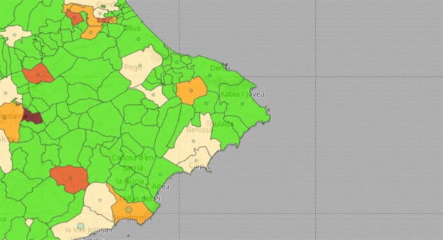 Dénia cumple una semana sin registrar ningún contagio de coronavirus 1 Imagen: Actualización de datos de coronavirus por municipio del 22 de junio de 2021