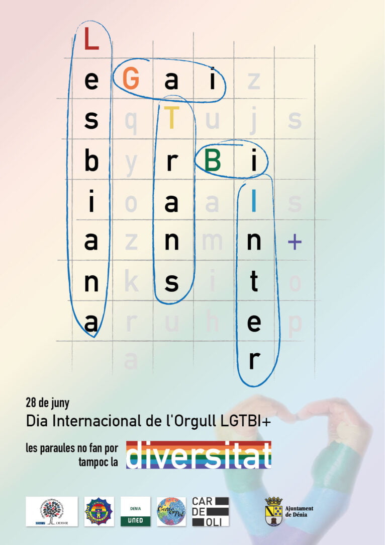 Cartel del Día del Orgullo LGTBI+ de Dénia de 2021