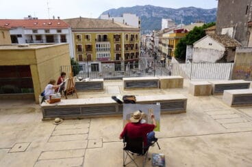 concursantes participando en el concurs de pintura rapida 22ciutat de denia22 fotografia de javier ruiz txin