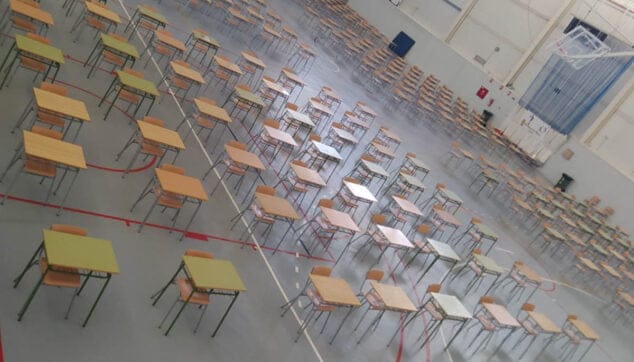 Imagen: El pabellón Joan Fuster adaptado a las PAU