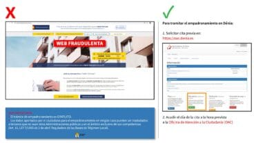 publicacion de l'ajuntament de denia a les xarxes socials
