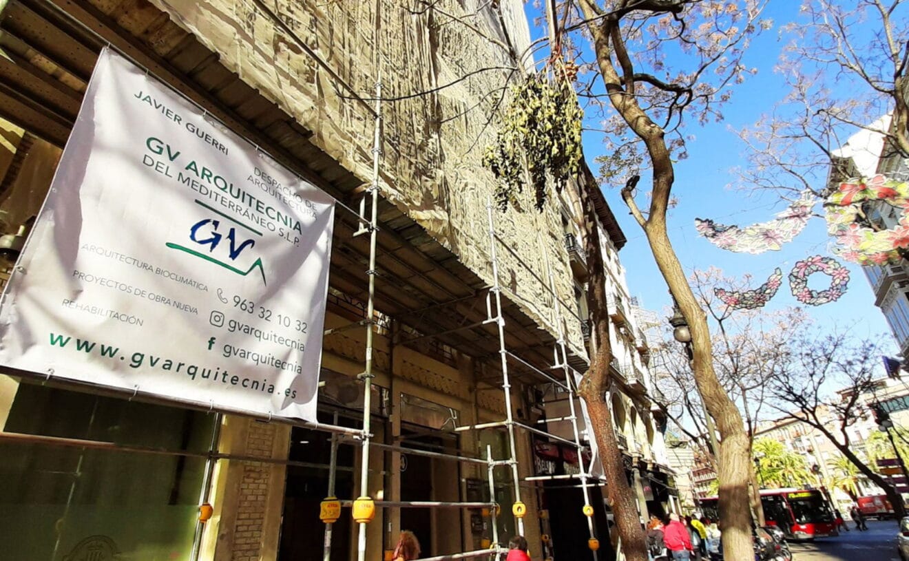 Rehabilitación de fachada de la Sindicatura de Comptes de la Comunitat Valenciana - GV Arquitecnia