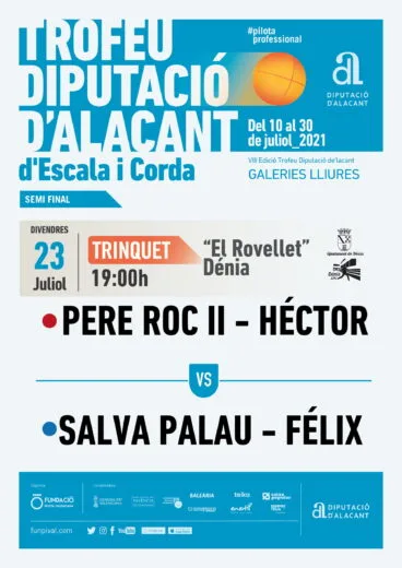 cartel semifinales de pilota valenciana en denia