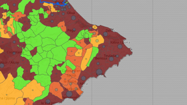 Datos de coronavirus por municipio del 16 de julio de 2021
