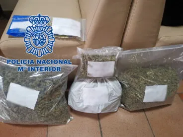 droga incautada en el local