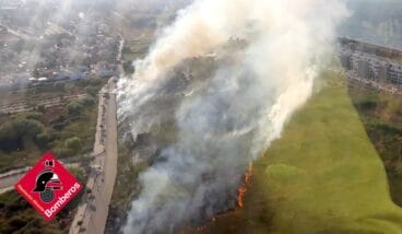 incendio en el km 10 de les marines de denia