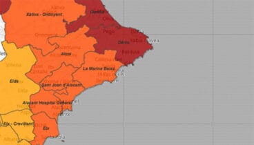 incidència acumulada per departaments de salut el 13 de juliol de 2021
