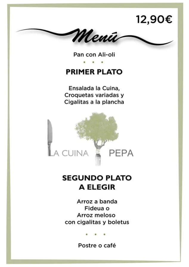 menu la cuina de pepa